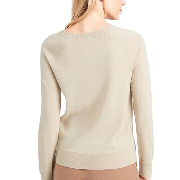 Banana Republic 100% Merino Wool Capsule Wardrobe Camel Crewneck Sweater Size S - Picture 4 of 7